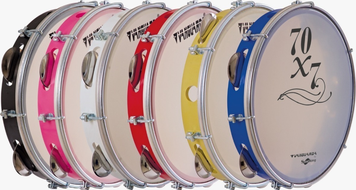 Pandeiro Spanking Vanguarda 10' ABS Pele Leitosa Colorido