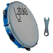 Pandeiro Luen 10 Batuka Azul  Pele Leitosa