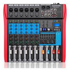 Mesa de Som SoundVoice MS602 Plus 6 Canais USB Bluetooth Phantom Power Efeitos