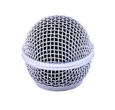 Globo Protetor Microfone SoundVoice SM-58 Cromado Prata