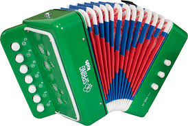Acordeon 3 Baixos Infantil Spring SPK-73V Kids 7 Teclas Verde