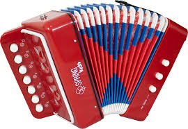 Acordeon 3 Baixos Infantil Spring SPK-73VM Kids 7 Teclas  Vermelha