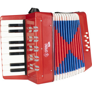 Acordeon 8 Baixos Infantil Spring SPK-17 Kids 17 Teclas Vermelho