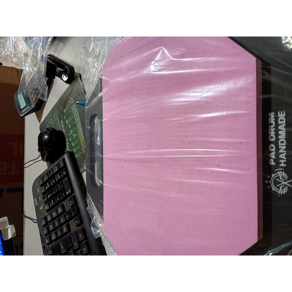 Pad Borracha Drum HandMade HM-103 Oitavado Rosa