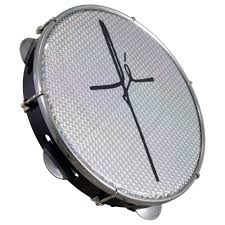 Pandeiro Luen 10 ABS Pele Holografica Prata Fé  40223PT /PR