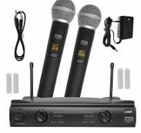 Microfone Sem Fio MXT UHF-527M UHF Duplo Mao
