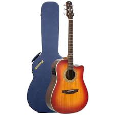 Violao Strinberg DD5SC Diamond  Folk Cutaway Eletroacustico Aço CB Cherry Sunburst Tampo Maciço Com Case Afinador