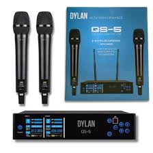 Microfone Sem Fio Dylan QS-5 Duplo Mao UHF