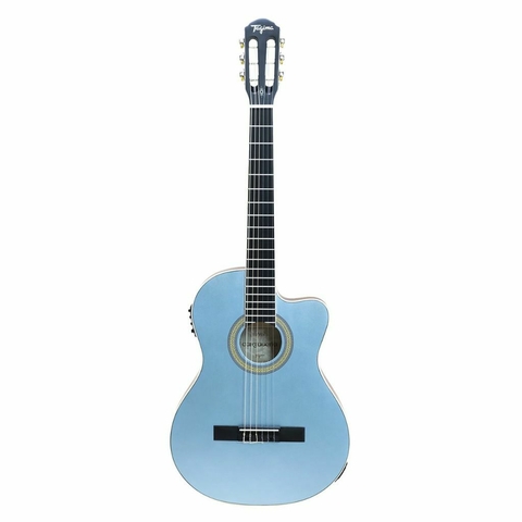 Violao Tagima Cartagena LPBS NTS Flat Cataway Eletroacustico Nylon Lake Placid Blue Afinador