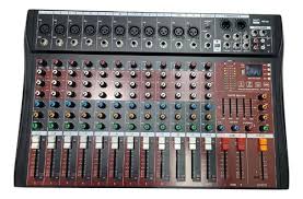 Mesa de Som MXT MX-12U 12 Canais USB Player Bluetooth Efeitos Phanton Power