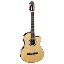 Violao Cort AC-160 CF Classico Cutaway Eletroacustico Nylon Natural (NAT) Glossy Afinador Com Capa