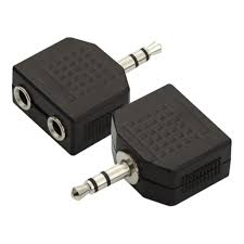 Plug Adaptador Ent 2 P2 Stereo Sai 1 P2 Stereo Cod 04334