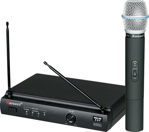 Microfone Sem Fio Karsect Kru 301 Single Mão