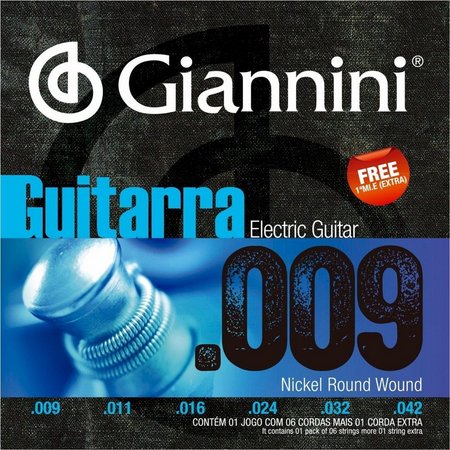 Encordoamento Guitarra Giannini Geegst9 09 Niquel