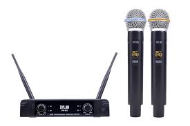 Microfone Sem Fio Dylan DW-602 Duplo Mao Uhf