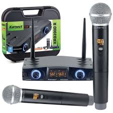 Microfone Sem Fio Karsect KRD200DR Duplo Mao