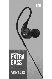Fone de Ouvido Vokal E40 Extra Bass Preto/Vermelho