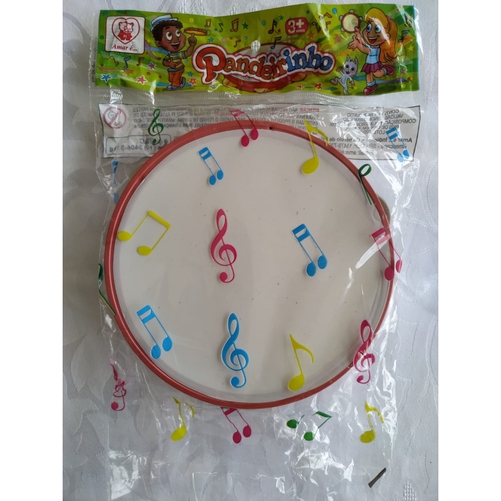 Pandeiro Infantil Colorido Pandeirinho
