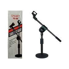 Pedestal Microfone Smart TS08 Mesa Articulavel