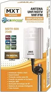 Antena Interna MXT Amplificada MDTV600 UHF VHF FM HDTV 5.10.172